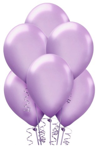 Lavender Pearl Purple Latex Party Balloons (30cm) - Pack Of 15