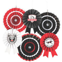 Horse Racing Hanging Fans (pk6)