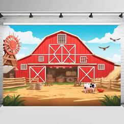 Red Barn Backdrop
