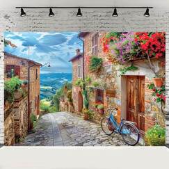 Italian Village Backdrop