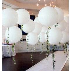 White 90cm Jumbo Balloons - pk2