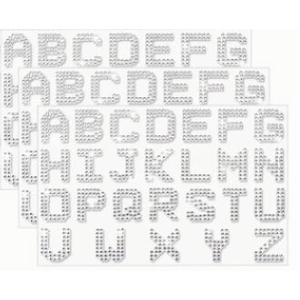 Rhinestone Letter Stickers